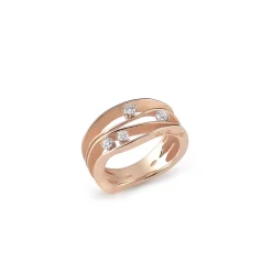 Cammilli Dune Ring 18ct Pink Champagne Gold with Diamonds