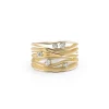 Cammilli Dune Ring 18ct Yellow Sunrise Gold with Diamonds