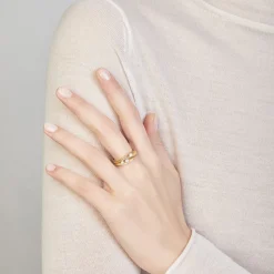 Cammilli Dune Ring 18ct Yellow Sunrise Gold with Diamonds