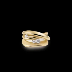 Cammilli Firenze Icon Ring 18ct Yellow Surnrise Gold with Diamonds