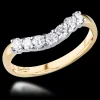 18 Carat Yellow Gold and Diamond Curved Eternity Ring