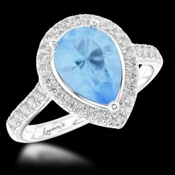 Cluster 1.74ct Aquamarine Platinum Ring