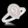 Cluster 0.30ct D SI1 Diamond Platinum/Rose Gold Ring