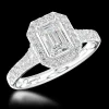 Cluster 0.40ct D SI1 Diamond Platinum Ring