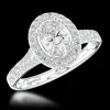 Cluster 0.40ct D SI1 Diamond Platinum Ring