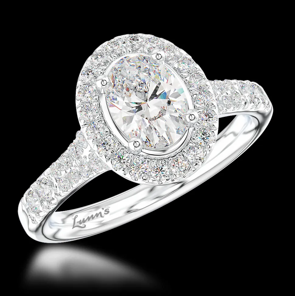 Cluster 0.40ct D SI1 Diamond Platinum Ring