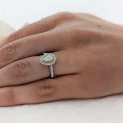 Cluster 0.30ct D SI1 Diamond Platinum/Rose Gold Ring