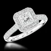 Cluster 0.42ct D VS2 Diamond Platinum Ring
