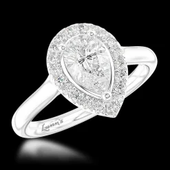 Cluster 0.70ct D VS2 Diamond Platinum Ring