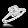 Cluster 0.31ct D VS1 Diamond Platinum Ring