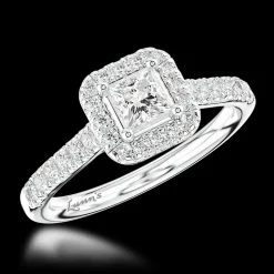Cluster 0.31ct D VS1 Diamond Platinum Ring