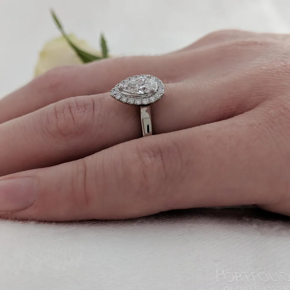 Cluster 0.70ct D VS2 Diamond Platinum Ring