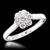Cluster 0.16ct Diamond Platinum Ring