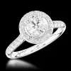 Cluster 0.80ct E SI1 Diamond Platinum Ring