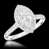 Cluster 0.50ct E SI1 Diamond Platinum Ring