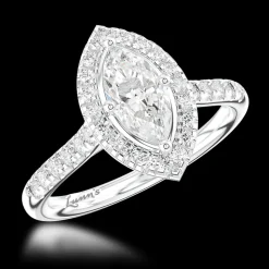 Cluster 0.50ct E SI1 Diamond Platinum Ring