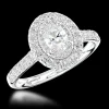 Cluster 0.51ct E SI1 Diamond Platinum Ring