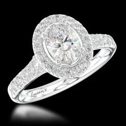 Cluster 0.40ct E SI1 Diamond Platinum Ring
