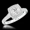 Cluster 0.40ct E SI1 Diamond Platinum Ring