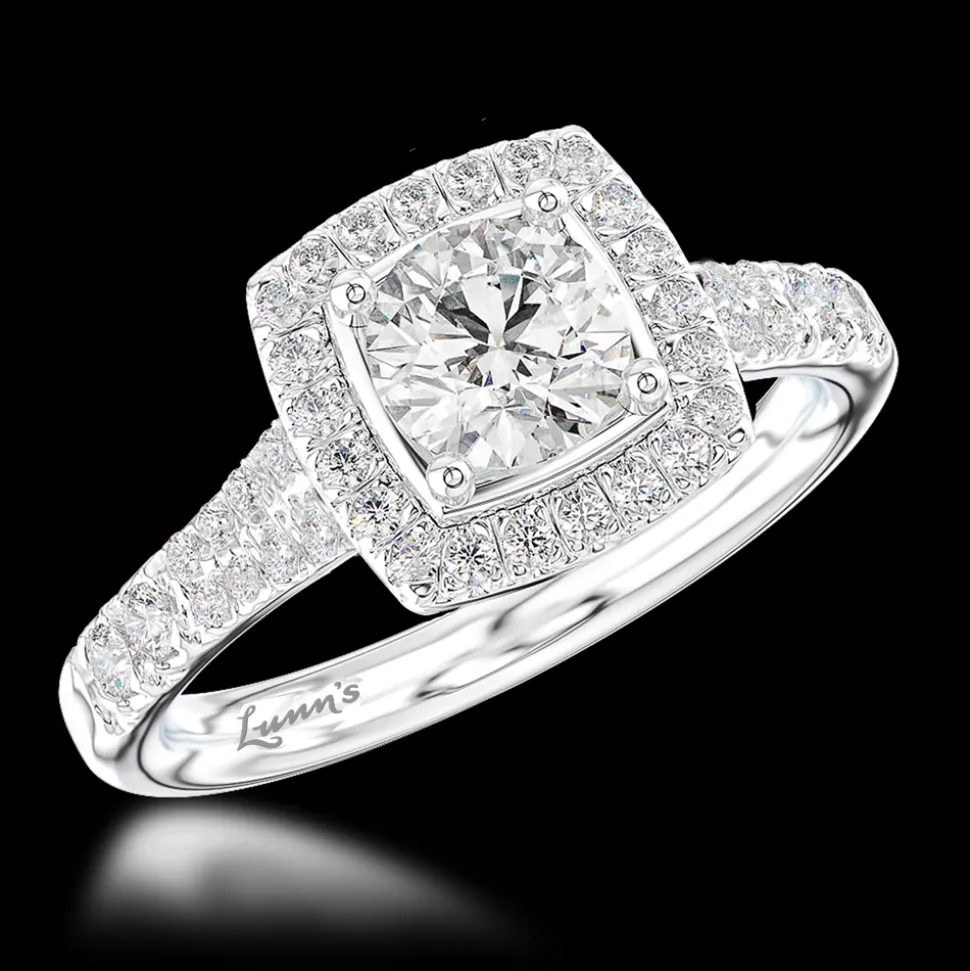 Cluster 0.40ct E SI1 Diamond Platinum Ring