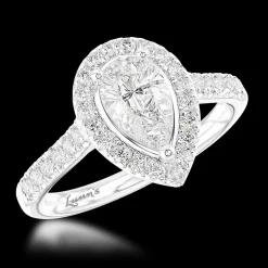 Cluster 0.70ct E SI1 Diamond Platinum Ring