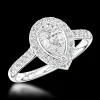 Cluster 0.50ct E SI1 Diamond Platinum Ring