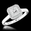 Cluster 0.50ct E SI1 Diamond Platinum Ring