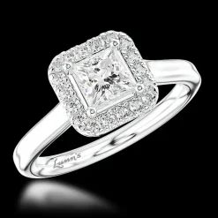 Cluster 0.50ct E SI1 Diamond Platinum Ring