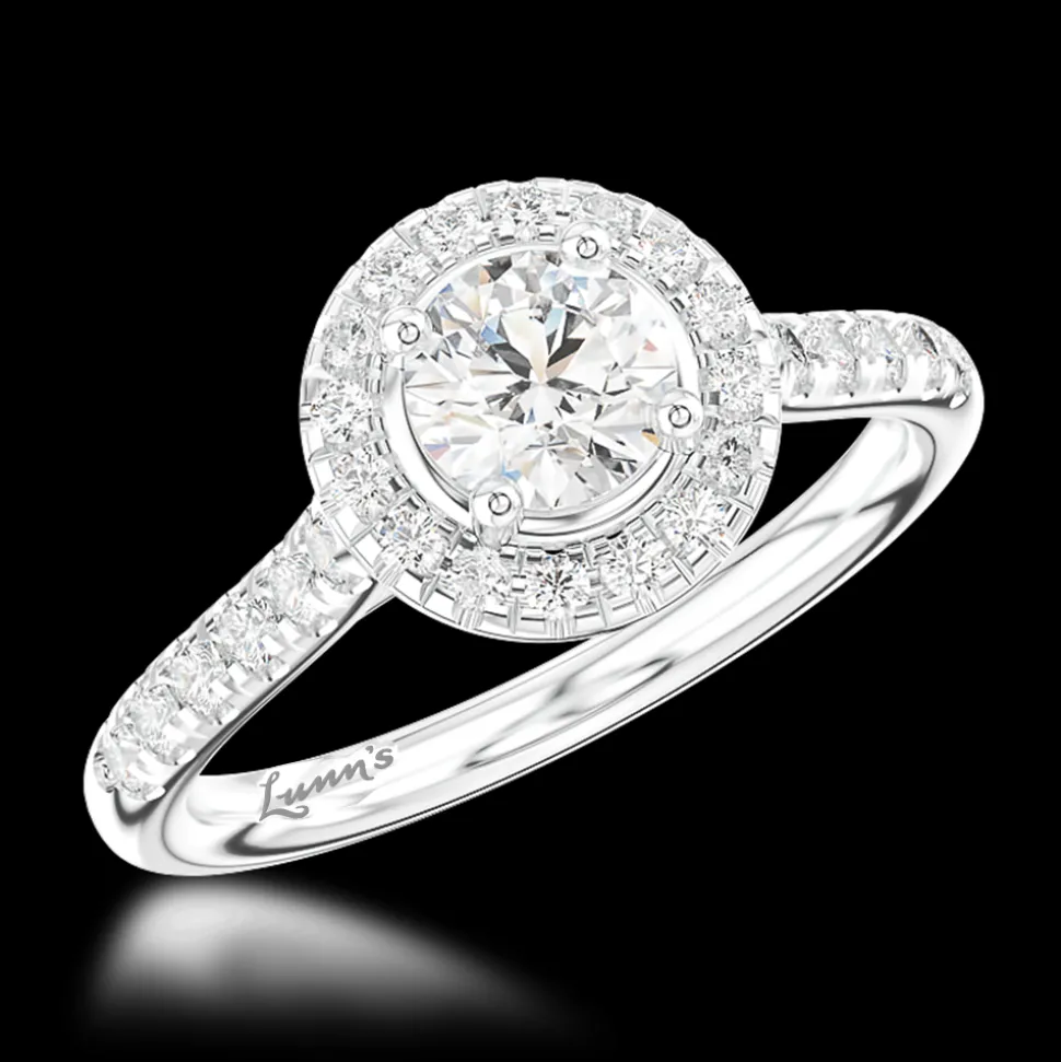 Cluster 0.40ct E SI1 Diamond Platinum Ring