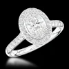 Cluster 0.70ct E SI1 Diamond Platinum Ring