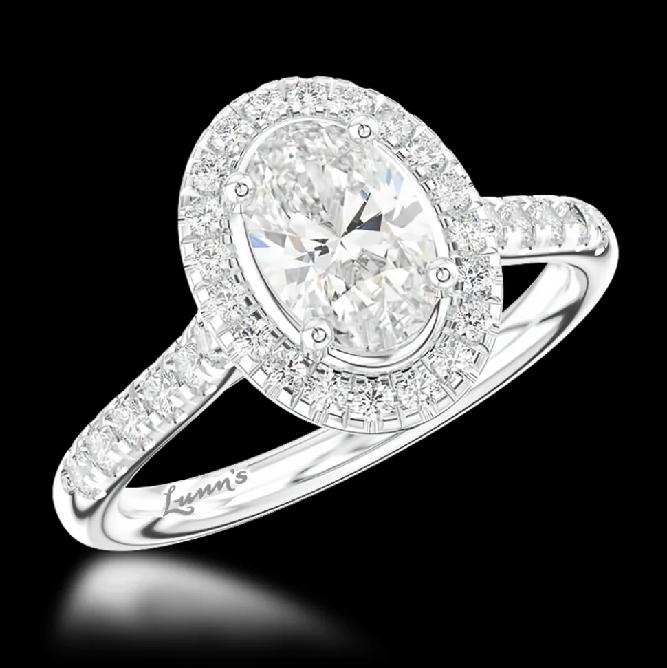 Cluster 0.70ct E SI1 Diamond Platinum Ring