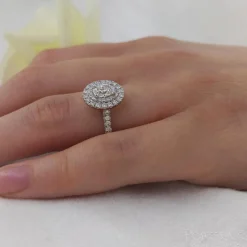 Cluster 0.50ct E SI1 Diamond Platinum Ring
