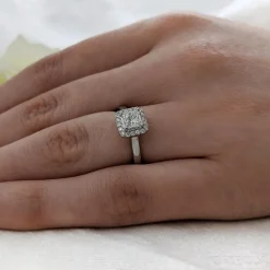 Cluster 0.50ct E SI1 Diamond Platinum Ring