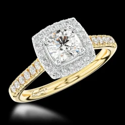 Cluster 0.50ct E SI2 Diamond Yellow Gold/Platinum Ring