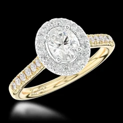 Cluster 0.50ct E SI1 Diamond Yellow Gold/Platinum Ring