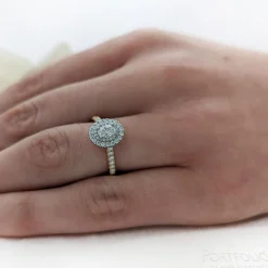 Cluster 0.30ct E SI2 Diamond Yellow Gold/Platinum Ring