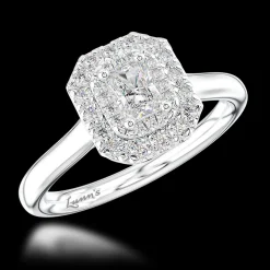 Cluster 0.30ct E VS2 Diamond Platinum Ring