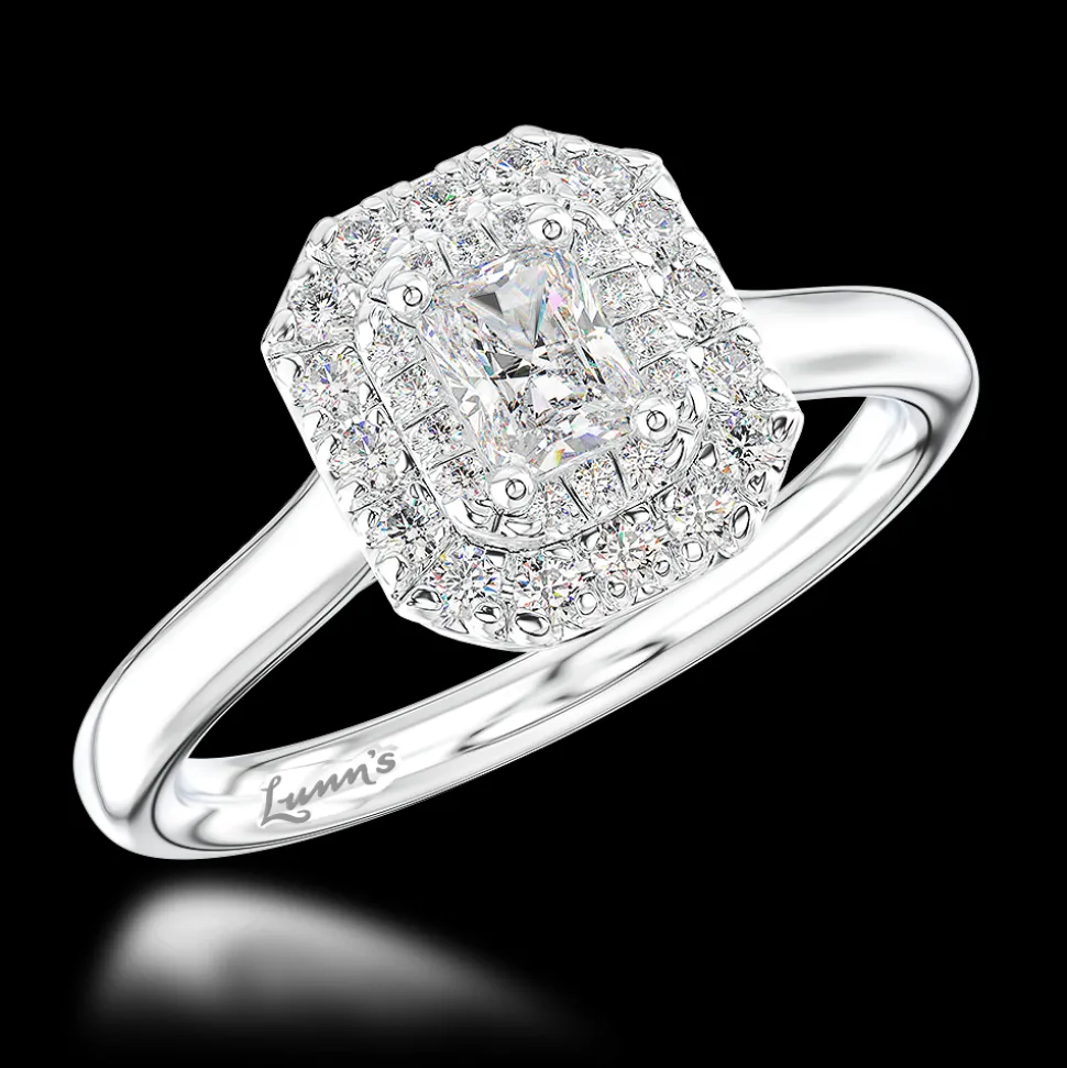 Cluster 0.30ct E VS2 Diamond Platinum Ring