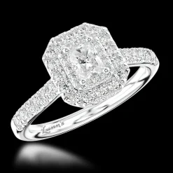 Cluster 0.50ct E VS2 Diamond Platinum Ring