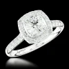 Cluster 0.73ct E VS2 Diamond Platinum Ring