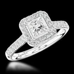 Cluster 0.52ct E VS1 Diamond Platinum Ring