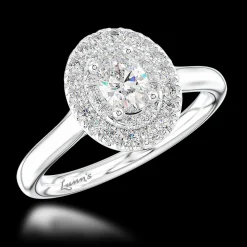 Cluster 0.40ct E VS1 Diamond Platinum Ring
