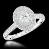 Cluster 0.32ct E VS2 Diamond Platinum Ring