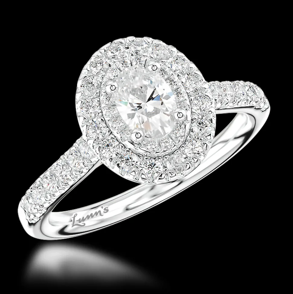 Cluster 0.32ct E VS2 Diamond Platinum Ring