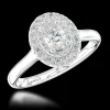 Cluster 0.31ct E VS1 Diamond Platinum Ring