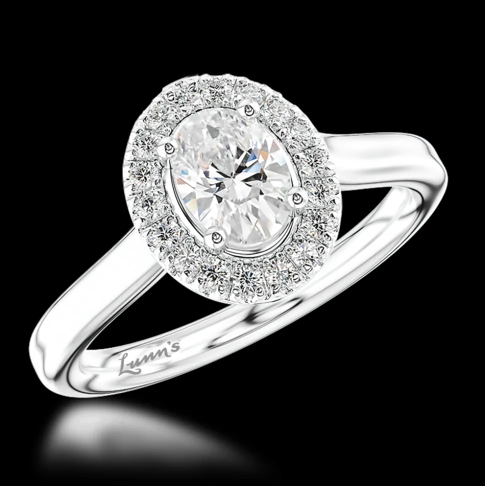 Cluster 0.40ct E VS2 Diamond Platinum Ring