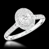 Cluster 0.30ct E VS1 Diamond Platinum Ring