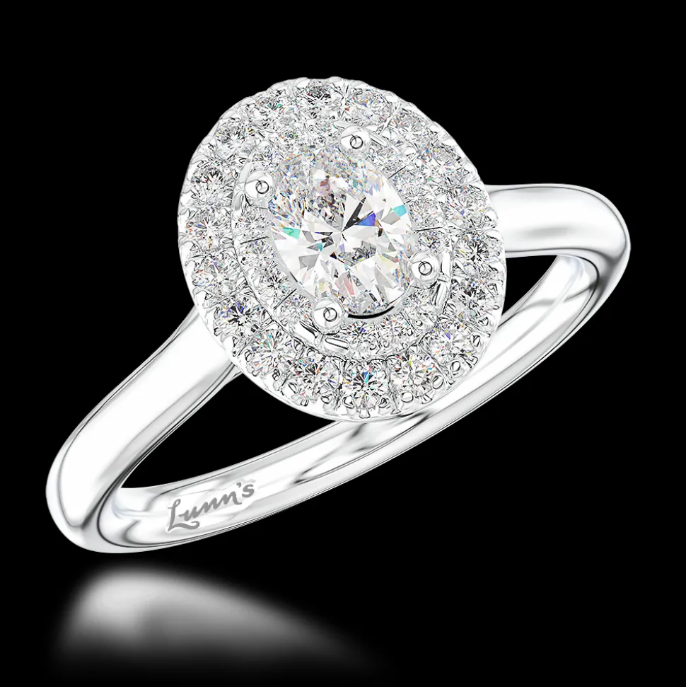 Cluster 0.40ct E VS1 Diamond Platinum Ring