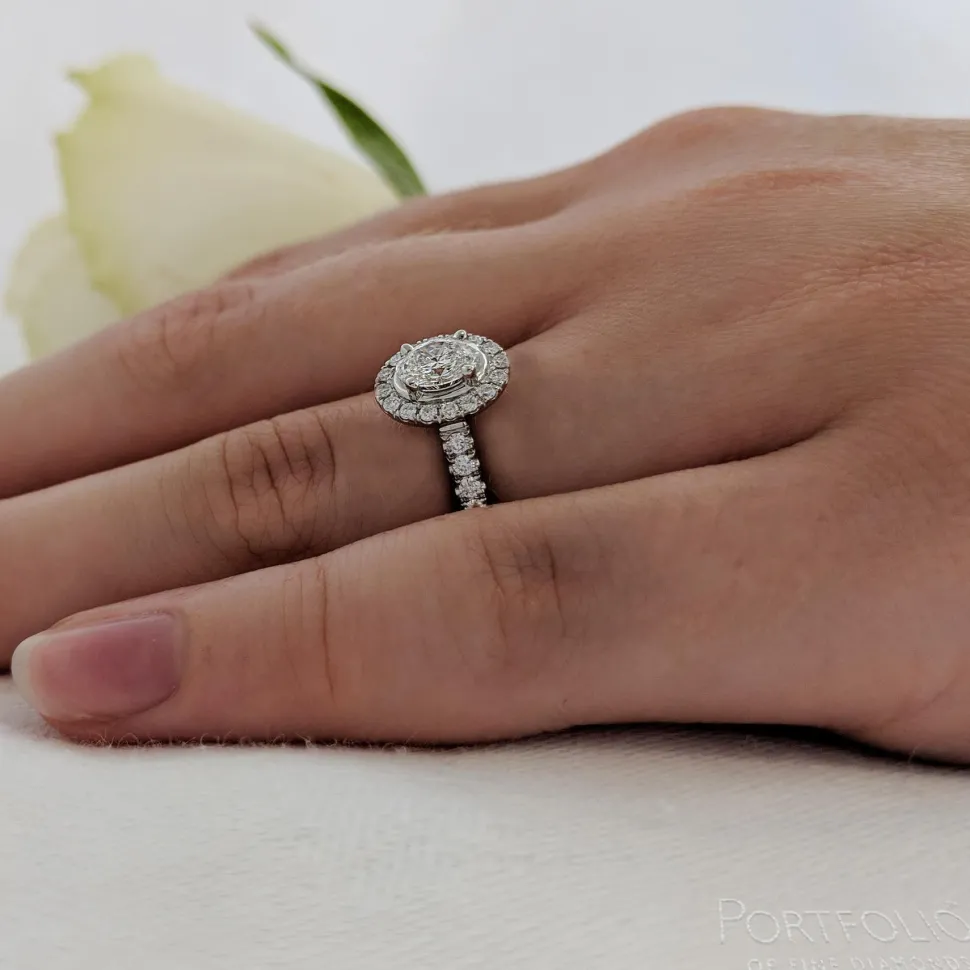Cluster 0.40ct E VS2 Diamond Platinum Ring