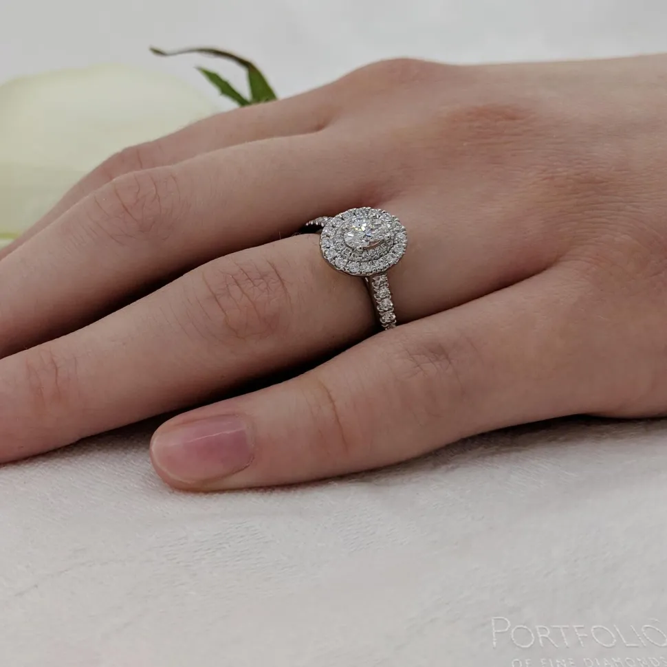 Cluster 0.32ct E VS2 Diamond Platinum Ring